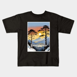 Lookout Pass ski Idaho usa Kids T-Shirt